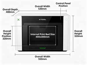 Imprimante Xtool O1 édition UV simple à plat pour acrylique, imprimantes numériques à jet d'encre de bureau - Product Image 3