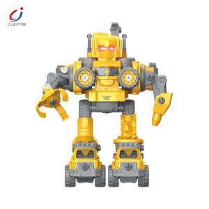 Camion Chengji à démonter, jouet de créativité en gros, 5 en 1, assemblage simulé, jouet de voiture transformable avec musique et éclairage - Product Image 2