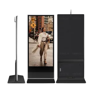 43 49 55 65 75 Inch Touchscreen Lcd-Vloer Staande Totem Display Bewegwijzering Reclame Kiosk Voor Winkelcentrum