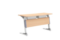Ensemble de bureau d'écolier individuel : Tables et chaises d'école contemporaines, bureau d'écolier avec étagère et chaise