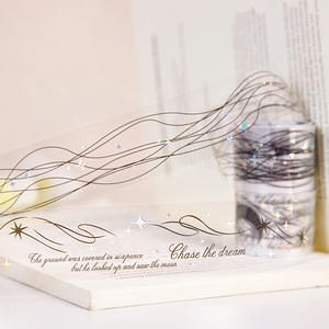 1 Rollo de Cinta Adhesiva Decorativa con Diseño de Cielo Estrellado, Serie Poeta, Material Decorativo <span class=keywords><strong>para</strong></span> Cuadernos Shiso - Product Image 1