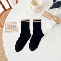 Chaussettes de sport personnalisées de style coréen, amusantes, de dessin animé, en tricot d'automne, en spandex/nylon/coton, séchage rapide, antibactériennes
