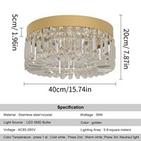 Lampu Plafon Emas Mewah Modern Gaya Jerman untuk Restoran, Teras, Koridor, Kamar Tidur, Lampu Plafon Tempel Dinding