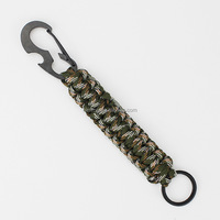 Cordon de survie de haute qualité pour le camping en plein air, corde paracorde 7 brins avec décapsuleur et mousqueton, porte-clés