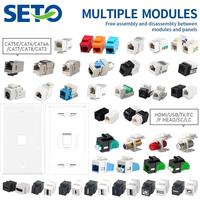 8P8C Cat6 RJ45 conector Ethernet RJ45 Keystone Jacks blindado Keystone Jack Cat6 RJ45 Keystone acoplador