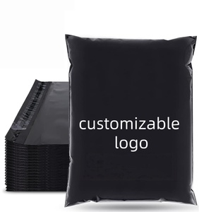 Bolsas de Plástico con Cierre Zip, Personalizadas, Reciclables, con Logotipo Impreso en Serigrafía, HDPE, Esmeriladas, Negras, para Ropa - Product Image 1