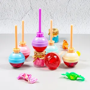 10Ml Logo Kustom Tabung Label Pribadi Anak-anak Tanpa Cangkir Permen Lucu Pelembap Lollipop Lip Gloss