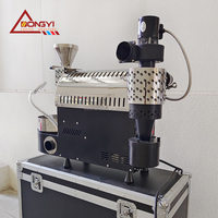 Machine à torréfier les échantillons en lot Dongyi 600g, chauffage gaz/électrique en acier inoxydable 310, pour laboratoire de café, test de dégustation, caféterie