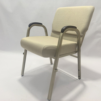 Chaises rembourrées Offre Spéciale de chaire de bourse pour le service chaise d'église pasteur empilable avec accoudoir en bois