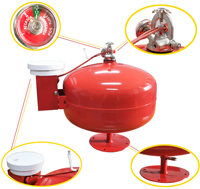 Systèmes d'extinction d'incendie à poudre ABC et agent nettoyant 5 kg 9 kg 10 kg 12 kg, fabricant d'extincteurs de plafond