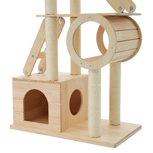 热卖木猫塔宠物屋和猫攀爬家具最佳猫树 & 刮刮器 - Product Image 4