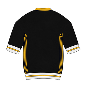 Vêtements de sport d'été avec LOGO <span class=keywords><strong>personnalisé</strong></span>, tricots, t-shirt polo en tricot à manches courtes, pull en jersey de <span class=keywords><strong>baseball</strong></span> en jacquard pour hommes - Product Image 4