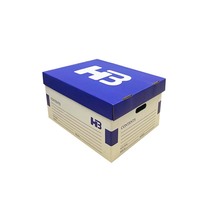 Cajas de Almacenamiento de Archivos de Cartón Corrugado con Logotipo Personalizado, Cajas de Embalaje para Documentos de Papel A4 con Tapa