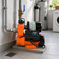 Pompa Air Otomatis Pintar IPUS PW-390M 0.5HP dengan Impeller Kuningan, Motor Fase Tunggal DN25, Peningkat Tekanan Rumah Tangga