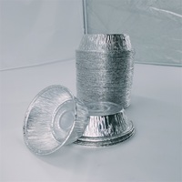 110ml Muffinförmchen Lebensmittelecht Kleine Förmchen Aluminiumfolie Eierkuchen-Formen Mini-Kuchenformen mit Deckel zum Backen