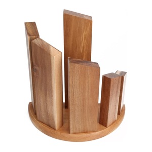 Kitchen Knife Rack Magnetic Wood 7Pcs <b>Desktop</b> Vertical Utensil Holder For Countertop Storage - Product Image 5