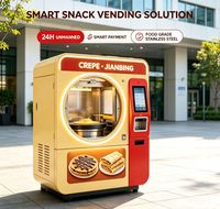 Distributeur automatique intelligent 24h/24 de snacks, unité autonome double mode pour Jianbing et crêpes européennes