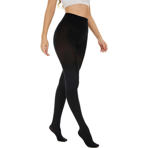 1 pièce Collants longs tricotés pour <span class=keywords><strong>femme</strong></span>, épaisseur moyenne, sexy, noirs, semi-transparents, effet sculptant, pour adultes, fêtes et usage quotidien - Product Image 2