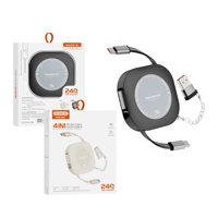 Kabel Pengisian Cepat Retraktil SOMOSTEL 4 in 1 Multi USB Charger Cord dengan Transfer Data Tipe C 480Mbps