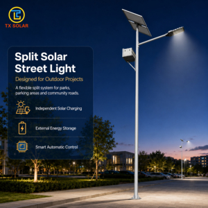 Lampione Solare Intelligente Split Type 6M30W 7M40W 8M60W 9M80W con Batteria Integrata sul Palo per <span class=keywords><strong>Strade</strong></span> Urbane - Product Image 1