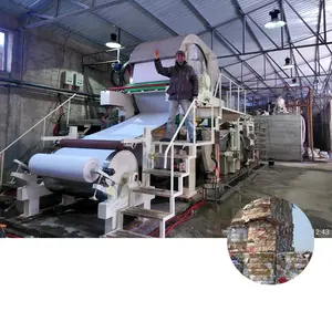 Configurar máquina de reciclagem de papel higiênico tipo 1092 planta pequena máquina de tecido para iniciantes