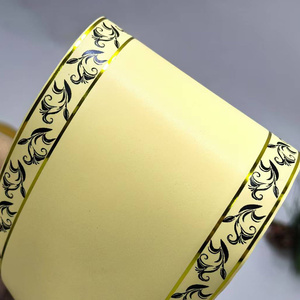Ruban funéraire imprimé, motif européen, ruban décoratif blanc et jaune, vigne florale pour décoration DIY, <span class=keywords><strong>scrapbooking</strong></span>, artisanat - Product Image 4