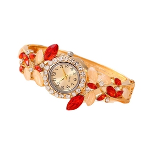 Nouvelle <span class=keywords><strong>montre</strong></span>-bracelet en alliage décorative pour femme, style coréen, avec feuille et quartz, sertie de diamants, édition féminine, <span class=keywords><strong>5</strong></span> vendues - Product Image 5