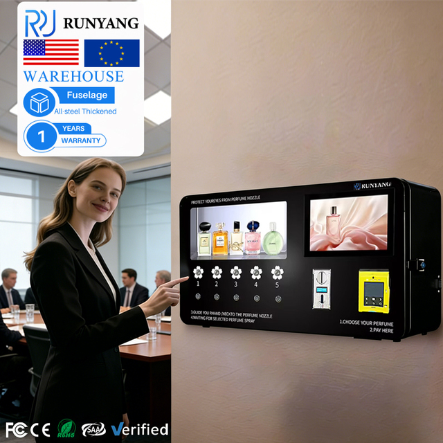 RUNYANG Vending Machine with Advertising Screen Automatic Wall Mounted Spray Vending Machine for Perfume Perfume Vending Machine