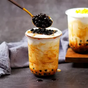 China Bubble Tea Supplier Milk Tea Ingredients 1kg Brown Sugar Tapioca Pearls Balls