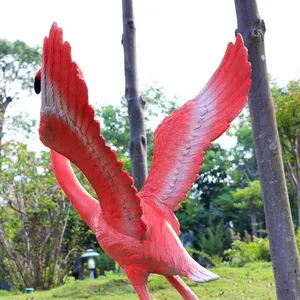 Estatua de Flamenco Rosa para Jardín, Estatuas y Esculturas de Flamencos, Arte para Jardín, Decoración de Flamencos para Interiores y Exteriores - Product Image 2