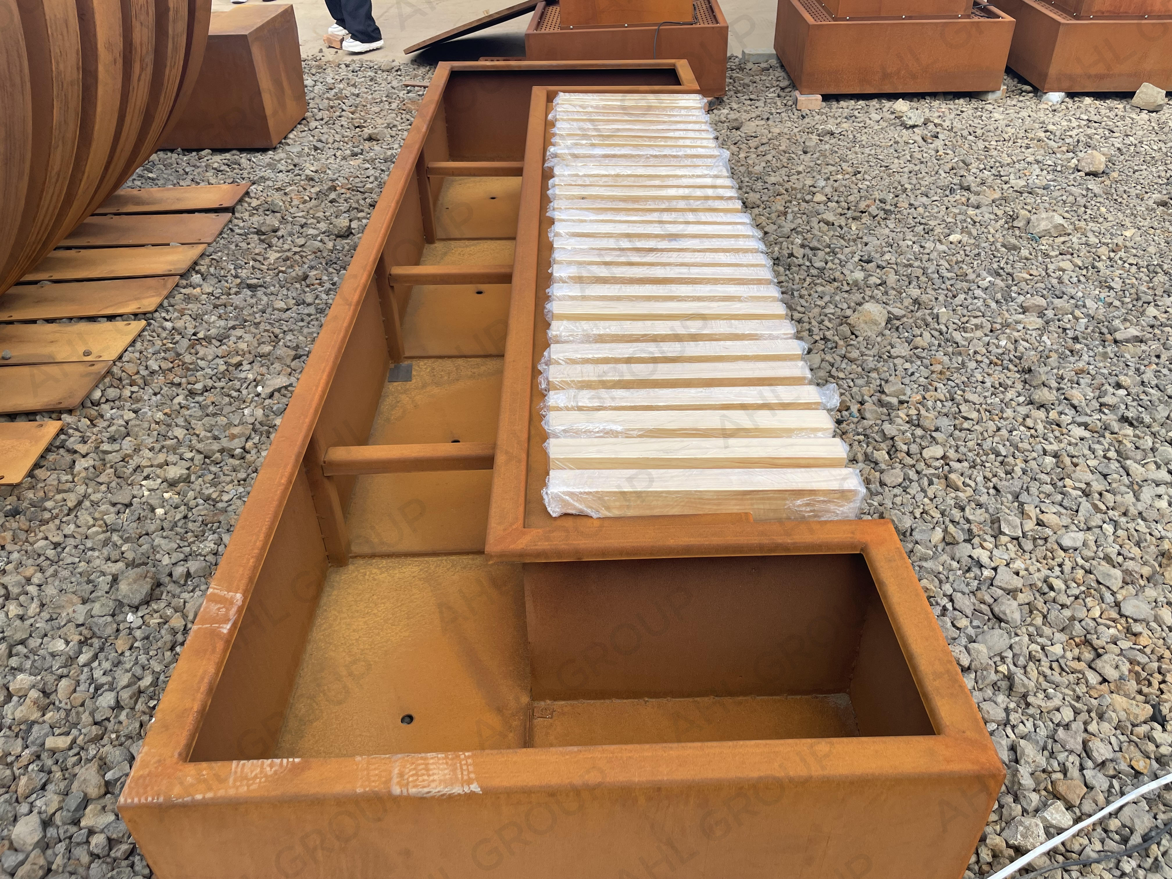 cement planter bench