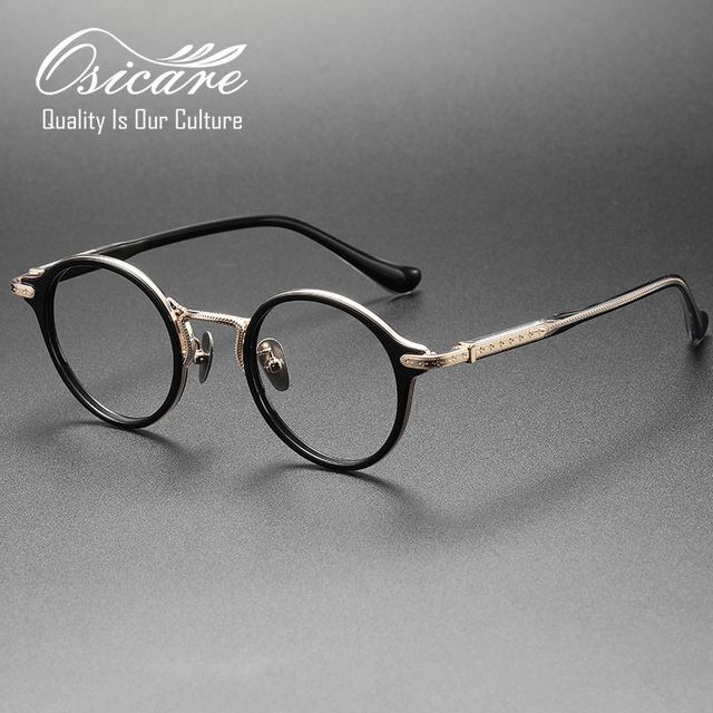 High End Luxury Brand Round Female Vasos De Metal Eye Wear Lunettes Lady Eyewear Glasses Men Pure Titanium Eyeglasses Frames