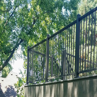 Panneau de verre résistant aux intempéries Prima Anti-Rouille en aluminium pour balustrade d'escalier intérieur/extérieur, terrasse, cour, villa