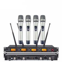 UR-4000-A1 Micrófono Inalámbrico Profesional UHF para Escenario, Sistema de Micrófono Inalámbrico de 4 Canales