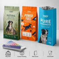 Sac à fond plat anti-odeur pour aliments pour animaux de compagnie 5kg 10lb, scellé sur 8 côtés, imprimé sur mesure, emballage premium pour aliments secs pour chiens et chats