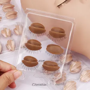 Wholesale Eyelash Extension Training Mannequin 3 Layers Lash Mannequin Head With Removable Eyelids Practice Eyelash Model