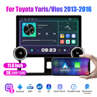 Radio para Auto de 11.8 Pulgadas para Toyota Yaris Vios 2013-2016, Pantalla DIAMOND 2K QLED, Estéreo para Auto Android 2Din, Reproductor de DVD para Auto, Carplay, DSP