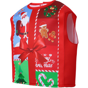 Disfraz Navideño Manyusha, Chaleco Rojo 3D, Chaqueta para Actuaciones en Fiestas Infantiles, Exclusivo para Comercio Transfronterizo - Product Image 3