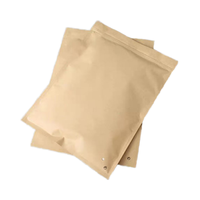 Sac d'emballage de livraison à fermeture éclair Kraft à quantité minimale de commande bas avec impression personnalisée pour pull en tissu T-shirt pantalon short sous-vêtement pyjama pantalon de survêtement