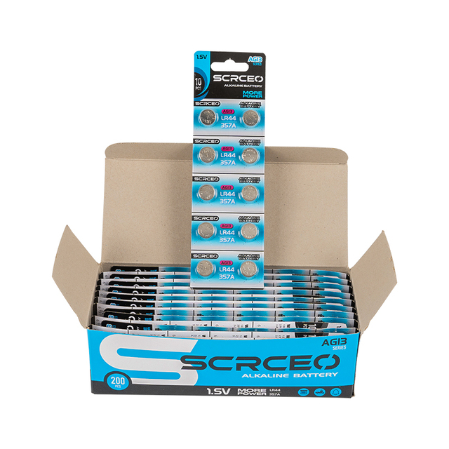 Hot Sale Lr44 Ag13 1.55V Alkaline Batteries A76 357 V13GA LR1154 Watch Cell Car Remote Battery