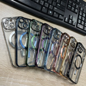 Funda de Teléfono Personalizable al por Mayor con Anillo Magnético Transparente Electrochapado para iPhone 17 16 15 14 13 con Cubierta Protectora de Lente - Product Image 6