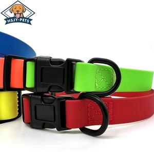 2024 moda de lujo impermeable suave Tpu recubierto de nailon caucho silicona Pvc correas <span class=keywords><strong>collar</strong></span> de perro y conjunto de correa de plomo - Product Image 2