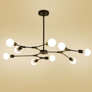 מודרני נורדי מודרני 80 ס "מ הוביל תליון תאורה 10 מעגל ברזל מינימליסטי 360 30000 עיצוב מינימליסטי מסתובב - Product Image 1