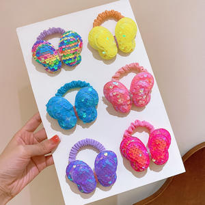 Gioielli per capelli per bambini con paillettes e paillettes per capelli a farfalla elastico elastico per bambini fascia per capelli - Product Image 1