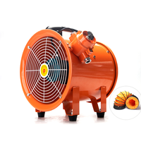 Ventilateur axial antidéflagrant portable de 8 à 20 pouces, souffleur de ventilation industriel, ventilateur d'évacuation pour tunnel et espace confiné avec flexible