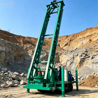 Foreuse rotative électrique pour puits d'eau de 300 m, foreuse géologique mobile et portable hydraulique pour forages de 300-1000 mm