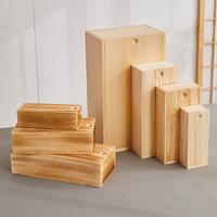 Boîte de rangement en bois semi-finie personnalisée avec couvercle transparent, multifonctionnelle, durable et éco-responsable pour la vaisselle, les cadeaux de mariage