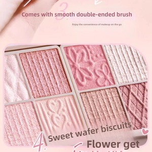 Palette de fards à paupières minéraux 8 couleurs style japonais en gros, gaufrée, scintillante, mate, waterproof, maquillage haute pigmentation - Product Image 6