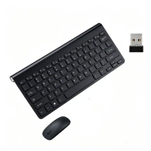 Clavier et souris sans fil personnalisés 78 touches ABS avec adaptateur sans fil, portée de 8 à 10 m, clavier de bureau portable et fin - Product Image 3