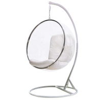 Chaise suspendue en forme d'œuf en acrylique pour enfants, amusante, pour chambre à coucher, salon, terrasse extérieure, véranda, sans MOQ